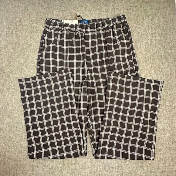 NEW! Arizona Flannel Plaid‎ PJ Pants Large MSRP $49 Pockets Adjustable waist - Picture 1 of 14